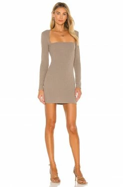 Camila Coelho Saddie Mini Dress In Taupe
