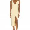 Camila Coelho Aaliyah Midi Dress In Butter Yellow