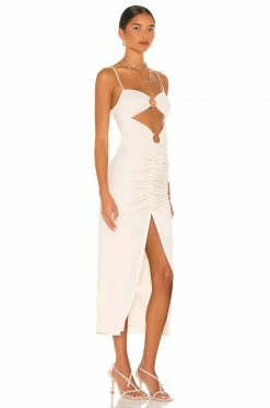 Camila Coelho Yasmeen Midi Dress In Beige 6 Camila Coelho Yasmeen Midi Dress In Beige -CAMILA COELHO Shop COEL WD170 V2
