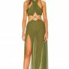 Camila Coelho Scarlet Maxi Dress In Sage Green