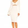 Camila Coelho Solo Midi Dress In Off White 2 Camila Coelho Solo Midi Dress In Off White -CAMILA COELHO Shop COEL WD191 V1