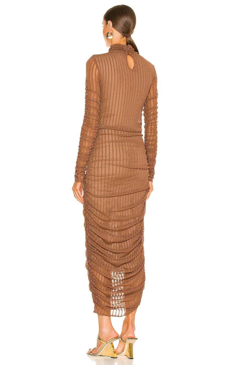 Camila Coelho Joelle Midi Dress In Brown 5 Camila Coelho Joelle Midi Dress In Brown - Image 3