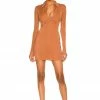 Camila Coelho Cera Mini Dress In Chestnut Brown -CAMILA COELHO Shop COEL WD215 V1