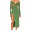 Camila Coelho Maeve Midi Dress In Basil Green