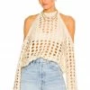 Camila Coelho Inez Open Cable Sweater In Ivory -CAMILA COELHO Shop COEL WK68 V1