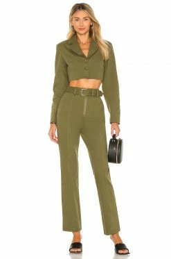 Camila Coelho Leticia Jacket In Olive Green -CAMILA COELHO Shop COEL WO20 V5