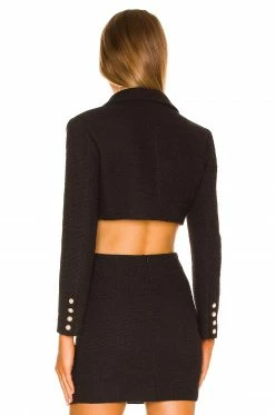 Camila Coelho Becka Crop Blazer In Black -CAMILA COELHO Shop COEL WO28 V3