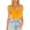 Camila Coelho Daisy Top In Tangerine Orange