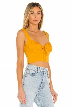 Camila Coelho Daisy Top In Tangerine Orange -CAMILA COELHO Shop COEL WS124 V2