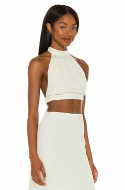 Camila Coelho Eden Crop Top In Sage 7 Camila Coelho Eden Crop Top In Sage -CAMILA COELHO Shop COEL WS151 V2