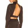 Camila Coelho Kristen Top In Chocolate Brown 2 Camila Coelho Kristen Top In Chocolate Brown -CAMILA COELHO Shop COEL WS194 V1