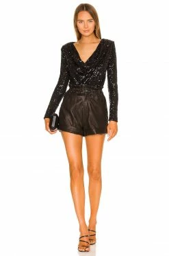 Camila Coelho Cece Bodysuit In Black 12 Camila Coelho Cece Bodysuit In Black -CAMILA COELHO Shop COEL WS195 V5