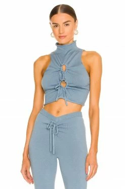 Camila Coelho Aviva Top In Blue