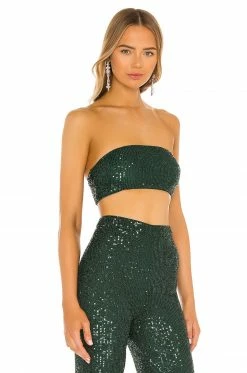 Camila Coelho Calvin Crop Top In Green -CAMILA COELHO Shop COEL WS94 V2