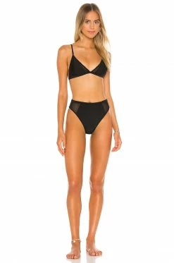 Camila Coelho Micaela High Waist Bottom In Black -CAMILA COELHO Shop COEL WX34 V4