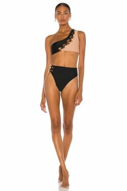 Camila Coelho Andres High Waist Bottom In Black & Nude 11 Camila Coelho Andres High Waist Bottom In Black & Nude -CAMILA COELHO Shop COEL WX47 V5